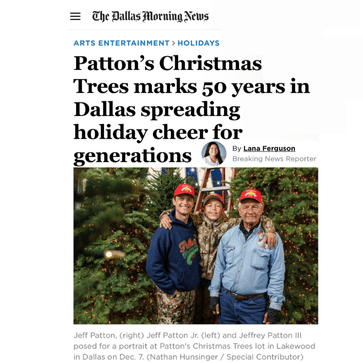 Pattons Christmas Trees Patton's Dallas real christmas trees 50 years in business